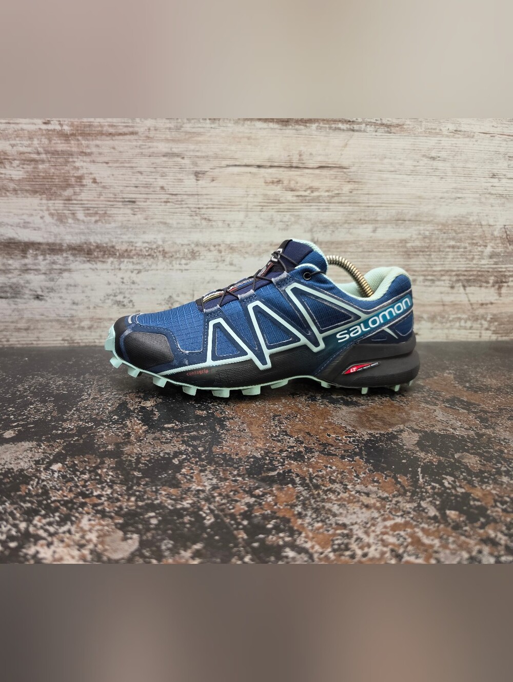 Womens Salomon SpeedCross 4 Off Road Running Shoes Sz 7 Used